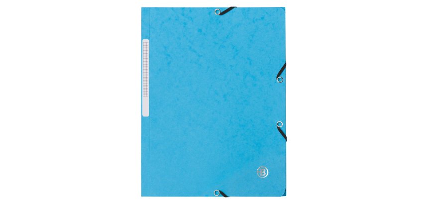 Sleeve with elastics and 3 folds 5/10th Bruneau cardboard 24 x 32 cm back 2 cm trendy