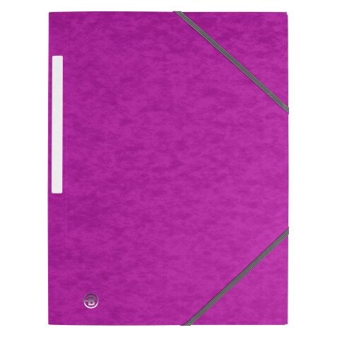 Map met elastieken en 3 kleppen uit karton Bruneau 24 x 32 cm rug 2 cm modekleuren