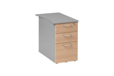 Caisson hauteur de bureau bois Quarta Plus 3 tiroirs