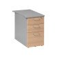 Caisson hauteur de bureau bois Quarta Plus 3 tiroirs