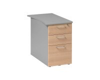 Drawer box desk height wood Quarta Plus 3 drawers