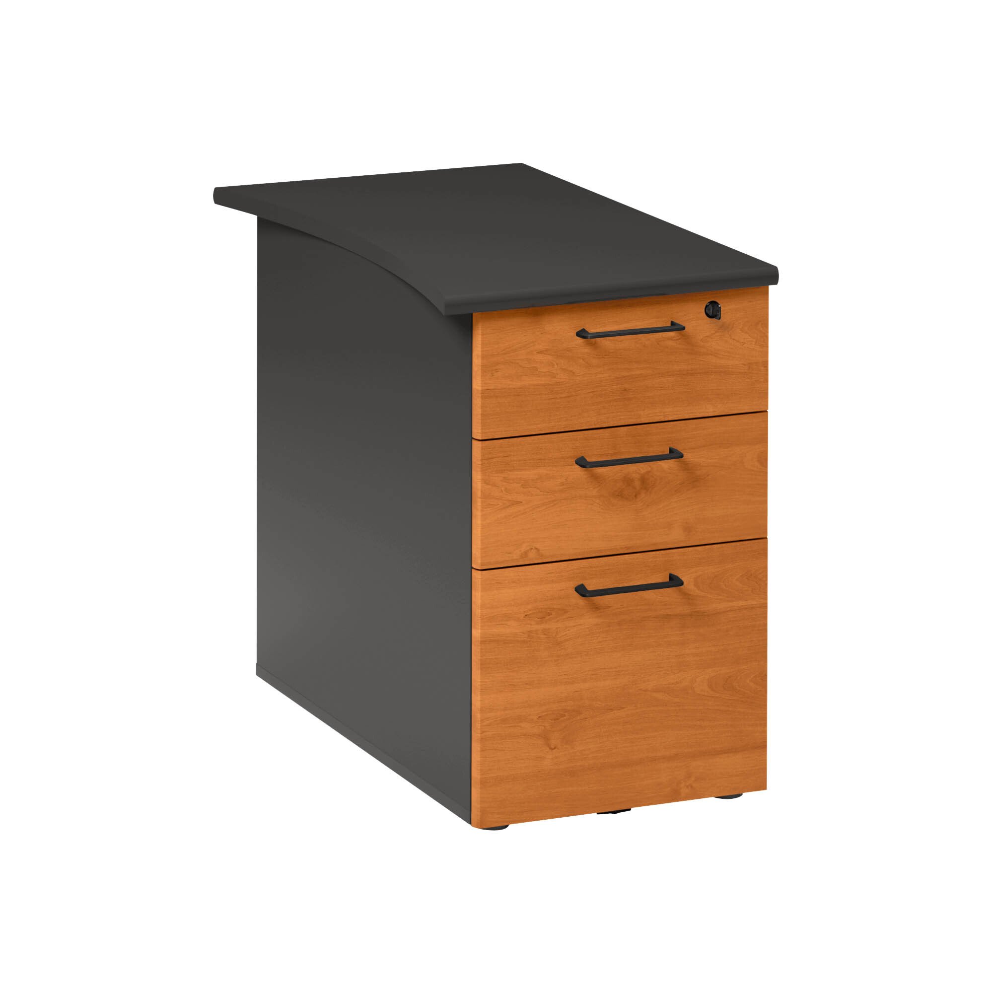 Drawer box desk height wood Quarta Plus 3 drawers