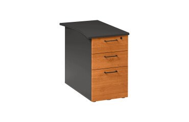 Ladeblok op bureauhoogte Quarta Plus 3 laden diepte 80 cm els - antraciet 