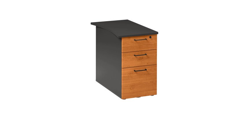 Drawer box desk height wood Quarta Plus 3 drawers