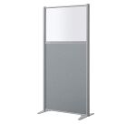Cloison acoustique B-Zen semi vitrée L 81 cm - sans piètement