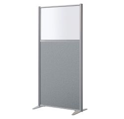 Scheidingswand stof half glas B-Zen