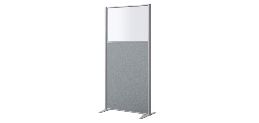 Cloison acoustique B-Zen semi vitrée L 81 cm - sans piètement