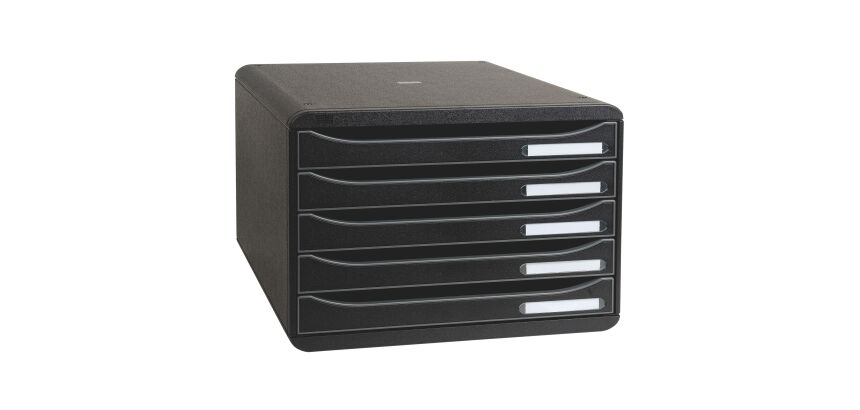 Module de classement Exacompta Big Box Plus à l'italienne 5 tiroirs couleur