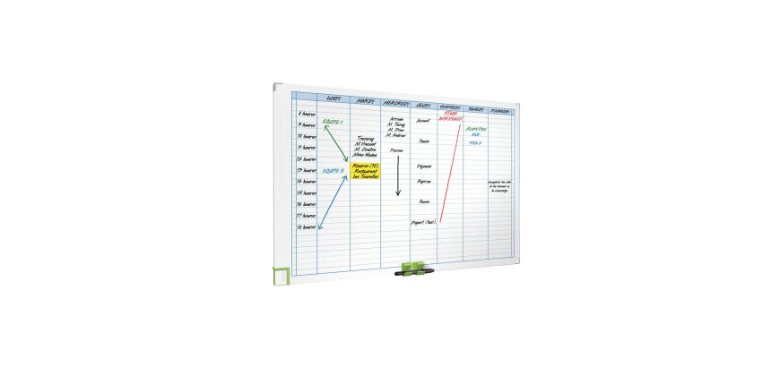 Planning magnétique Performance - hebdomadaire