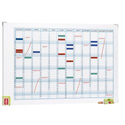 Magnetisches System für Jahresplanung 12 Spalten Nobo