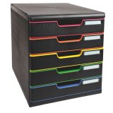 Classifying module Exacompta Modulo 5 drawers colored 