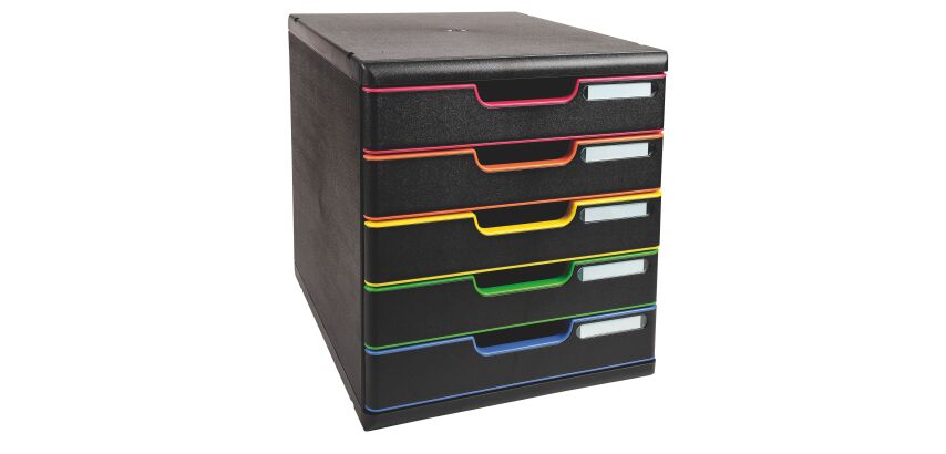 Classifying module Exacompta Modulo 5 drawers colored 
