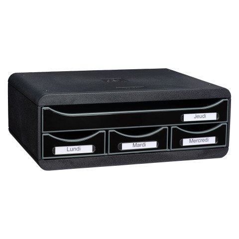 Módulo de almacenamiento de 4 cajones Iderama Toolbox de Exacompta negro