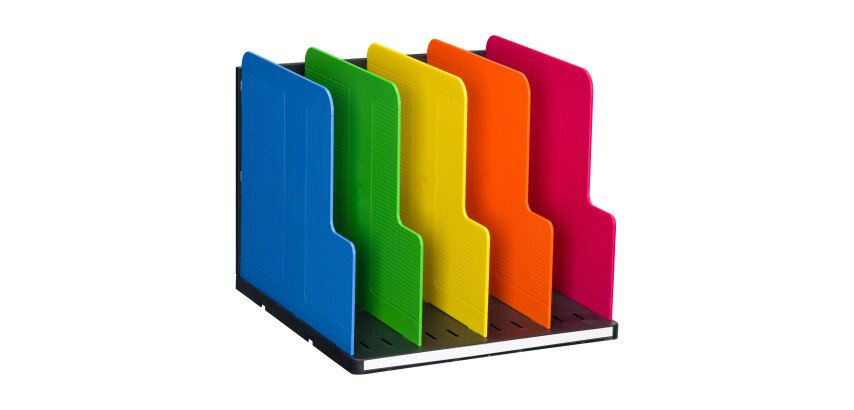 Dispensador de folletos de 5 divisiones a color Modulotop de Exacompta