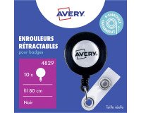 Cordón extensible para identificadores con botón Avery - caja de 10