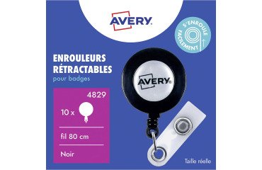 Cordón extensible para identificadores con botón Avery - caja de 10