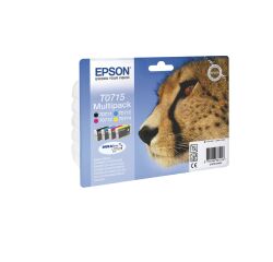 Pack of 4 cartridges Epson T0715 black + color