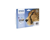 Pack of 4 cartridges Epson T0715 black + color