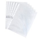 Paquete de 200 fundas multitaladro Bruneau A4, PVC liso 10/100e + 100 gratis