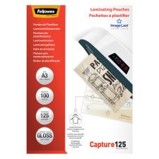 Fellowes Laminating Pouches A3 2 x 125 - 100 Sheets