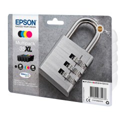 Epson 35XL Pack de 4 cartouches 1 noir et 3 couleurs pour imprimante jet d'encre