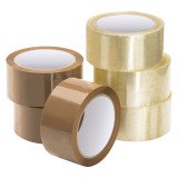 Plakband polypropyleen economisch transparant 48 mm x 66 m