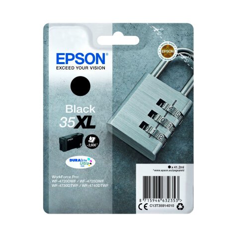 Epson 35XL Tintenpatrone hohe Kapazität schwarz für Tintenstrahldrucker 