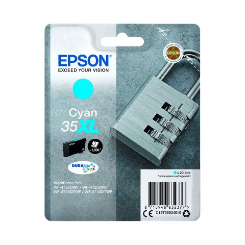 Epson 35XL cartucho original alta capacidad cian (1900 páginas)