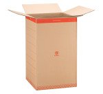 Caisse déménagement Bruneau kraft brun double cannelure L 46 x l 46 x H 75 cm