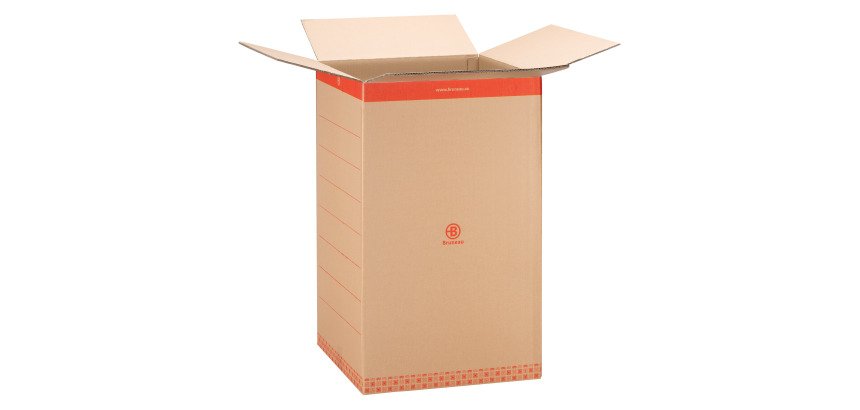 Caisse déménagement Bruneau kraft brun double cannelure L 46 x l 46 x H 75 cm