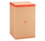 Caisse déménagement Bruneau kraft brun double cannelure L 46 x l 46 x H 75 cm