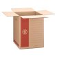 Moving box Bruneau brown kraft double undulation H 58 x W 46 x D 46 cm