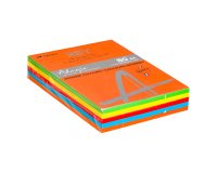 Papel de color A4 80 g Rey Adagio colores intensos surtidos - Paquete de 5 x 100 hojas