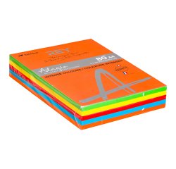 Papel de color A4 80 g Rey Adagio colores intensos surtidos - Paquete de 5 x 100 hojas