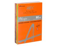Papel de color A4 80 g Rey Adagio colores intensos surtidos - Paquete de 5 x 100 hojas