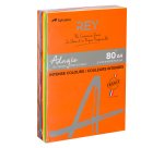 Papel de color A4 80 g Rey Adagio colores intensos surtidos - Paquete de 5 x 100 hojas