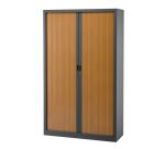 Armoire haute à rideaux monoblocs Généric 198 x 120 corps anthracite