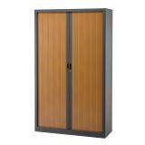 Armoire haute à rideaux monoblocs Généric 198 x 120 corps anthracite