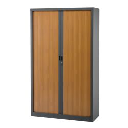 Armoire haute à rideaux monoblocs Généric 198 x 120 corps anthracite