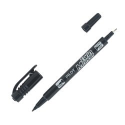 Permanente marker Pilot Twin Marker Begreen kegelpunt 0,8 en 2 mm 