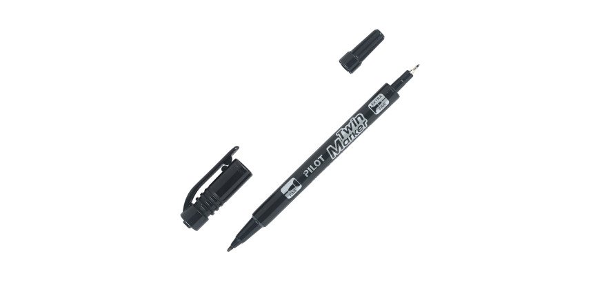 Marqueur permanent Pilot Twin Marker pointe 0,5 ou 0,7 mm