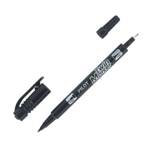 Rotulador CD PILOT Twin Marker Negro