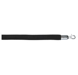 Black velvet rope for guide pole
