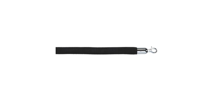 Black velvet rope for guide pole