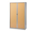 Armoire haute à rideaux monobloc Généric 198 x 120 cm corps aluminium