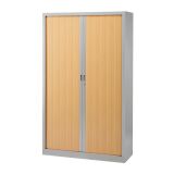 Armoire haute à rideaux monobloc Généric 198 x 120 cm corps aluminium