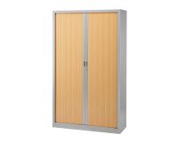 Armoire haute à rideaux monobloc Généric 198 x 120 cm corps aluminium
