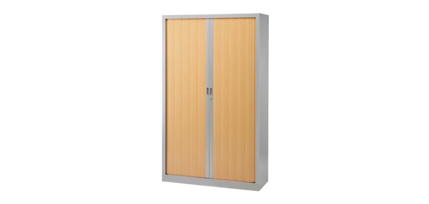 Armoire haute à rideaux monobloc Généric 198 x 120 cm corps aluminium