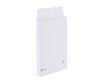 Gusseted pocket 3 cm white kraft reinforced 229 x 324 mm Bruneau 120 g without window - Box of 50