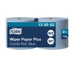 Bobine d'Essuyage Plus bleue W1/2 Tork, absorbant, 750 feuilles